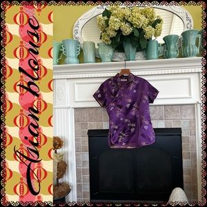 Vintage Manor Asian silk blouse, S